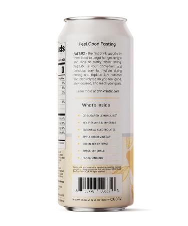 Fasting Electrolytes - Hunger Suppressant with Vitamins & Minerals FAST:RX Lemon Acai Still - Sugar-Free - Zero Calories - Zero Carbs 16Oz 12-Pack Still - Lemon - Buy Online on GoSupps.com