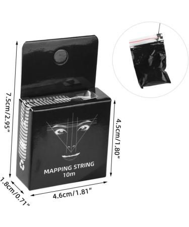 Beatifufu Eyebrow Ink Make up Kit Thread Kit Eyebrow Mapper Tool Premium Eyebrow Corrector Wire Box Cosmetic 4.6x1.8x7.5cm Black - Buy Online on GoSupps.com