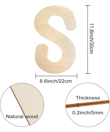 30cm Large Wooden Letter for Crafts - Capital Alphabet, 5mm Thick Unfinished MDF Wood - Nursery Wall Decor & DIY Painting - Home Decor - Buy Online on GoSupps.com