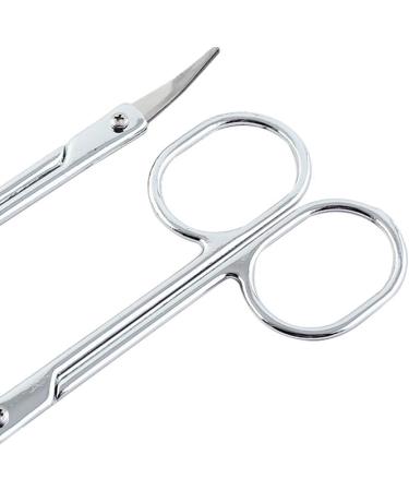 uxcell Eyebrow Scissors Set - 2 Pcs Multi-Purpose Grooming Shears for Women & Men | Curved Edge Scissors for Facial Hair Nose Nails Mustache & Eyelashes - Buy Online on GoSupps.com