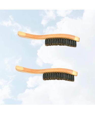 2PCS Hair Cutting & Styling Comb Set - Long Handle Beard Brush & Soft Bristle Razor for Mustache & Facial Hair Care - Buy Online on GoSupps.com