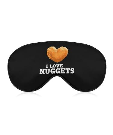 Funny Chicken Nugget Funny Eye Mask Soft Blindfold Cover Night Eyeshade with Adjustable Strap for Sleeping Travel
