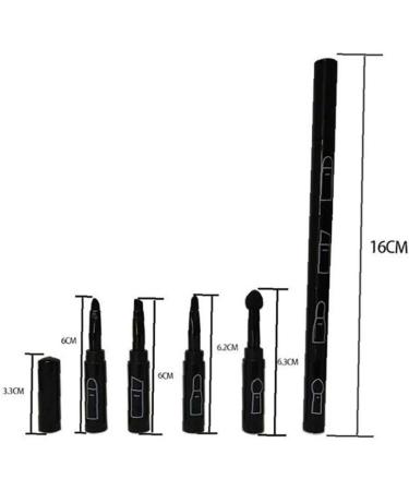 1PC 4 In 1 Premium Detachable Brush Multi-Sections Cosmetic Makeup Brush Lip Brush Eyeshadow Brush Eyebrow Brush Portable Travel Makeup Brush Kit(Black) - Buy Online on GoSupps.com