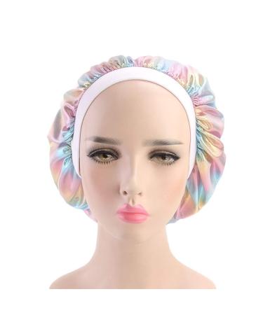 Women's Pink Nightcap Sleep Hat for Curly Natural Hair | Elastic Band Bonnet for Hair Loss - Mossty - Buy Online on GoSupps.com