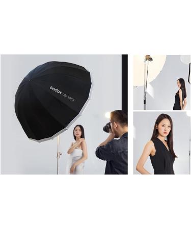 Godox UB-105S 41.3 Silver Parabolic Deep Reflective Umbrella with Diffuser Cover - Photography Studio Soft Light Umbrella - Buy Online on GoSupps.com