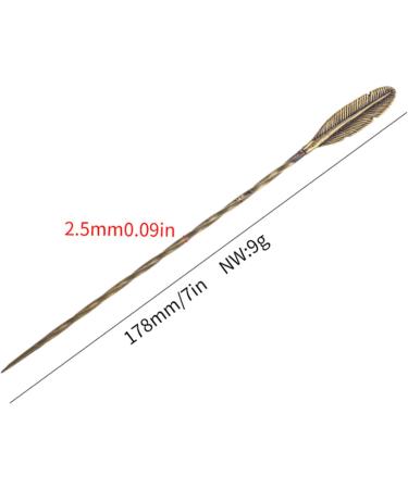 PENNY73 Cigar Draw Retro Brass Cigar Pass Needle Smoker Portable Dredge Drilled Creative Carving Spiral Ventilation Needle Cigar Tool Feather - Buy Online on GoSupps.com