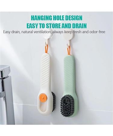 2 in 1 Multifunction Cleaning Brush Cleaning Brush with Soap Dispenser for Shoes Cleaning with Encrypted Soft Hair Ergonomic Non-Slip Handle Press Out Liquid Laundry Brush (D 1PCS) D 1PCS - Buy Online on GoSupps.com