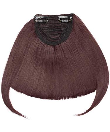 SEGO Clip in Pony Hairpiece Extensions - Realistic Dark Golden Brown Fringe Bangs for Effortless Style - Buy Online on GoSupps.com