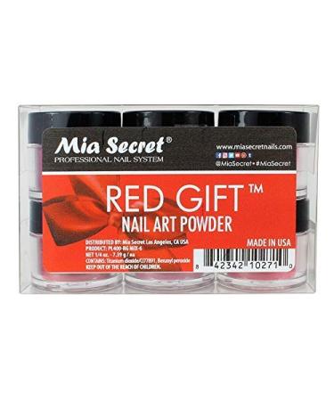 Mia Secret Red Gift Nail Art Powder - 6 Piece Collection - 1/4 Ounce Each - Buy Online on GoSupps.com