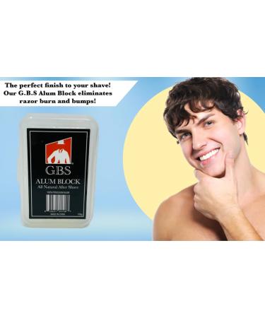 Premium G.B.S Shaving Gift Set - Long Handle Double Edge Razor Alum Block Natural Soap & Brush | Perfect Grooming Kit for Men - International Shipping Available - Buy Online on GoSupps.com