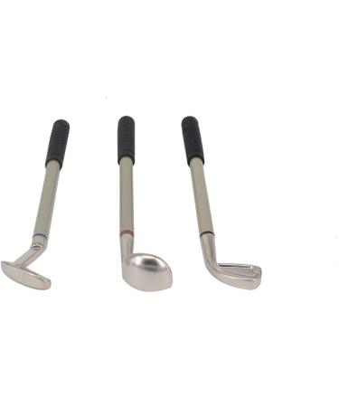 HKOO Golf Gift Golf Pens Holder  Golf Bag Holder with 3 Pieces Aluminum Pen Golf Bag Pencil Holder for Men Silver and Black /C - Buy Online on GoSupps.com