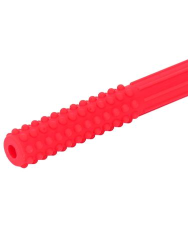 Hollow Silicone Teething Tube in Red - Safe, Textured, and Flexible for Baby's Teething Relief at Home - Buy Online on GoSupps.com