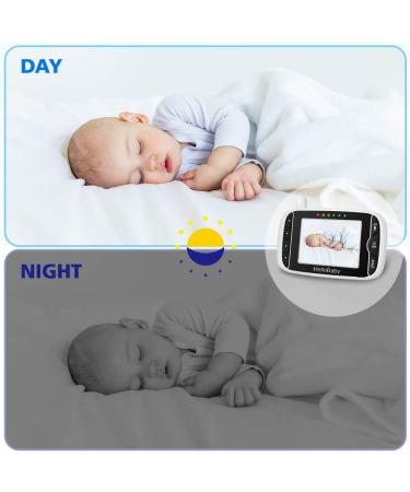 HelloBaby HB32 Wireless Video Baby Monitor | 3.2 Inch Screen | Night Vision | Temperature Monitoring | 2 Way Talkback | UK Interface Plug - Buy Online on GoSupps.com