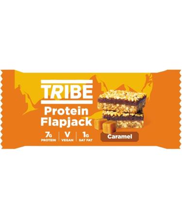 TRIBE Flapjacks Protein 3-Layer Flapjacks Caramel Natural Plant Energy with Great Taste Vegan No Added Sugar - Buy Online on GoSupps.com