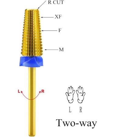 Nail Drill Bits Set Tapered Barrel & Cone Shape Carbide Bits 3/32 Inches for Nails Electric Gold Carbide File Broach Bit Replacement - Buy Online on GoSupps.com