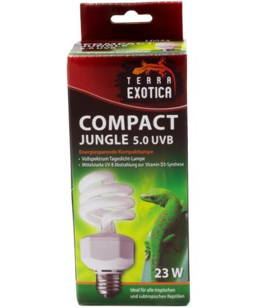 Terra Exotica Compact Jungle 5.0 UVB Lamp for Reptiles - Energy-Saving Terrarium Lighting in 2.0 5.0 8.0 10.0 UVB - Buy Online on GoSupps.com