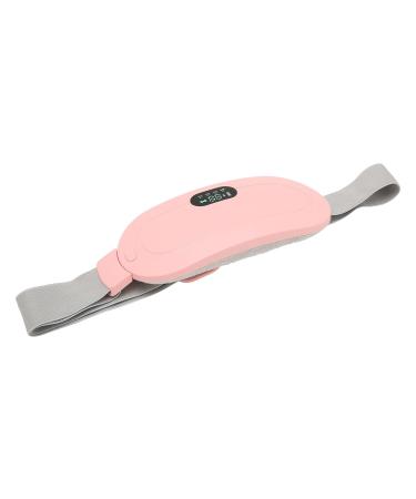Portable Heating Pad Electric Waist Belt Device USB Vibration Hot Compress Acupressure Massage Uterine Heating Belt Pink