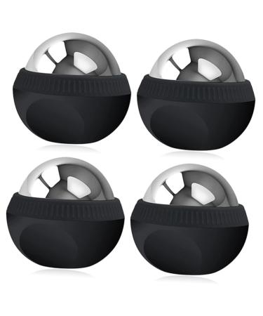 CLISPEED 4 Pieces Stainless Steel Massage Ball For Abdominal Muscles Fitness Face