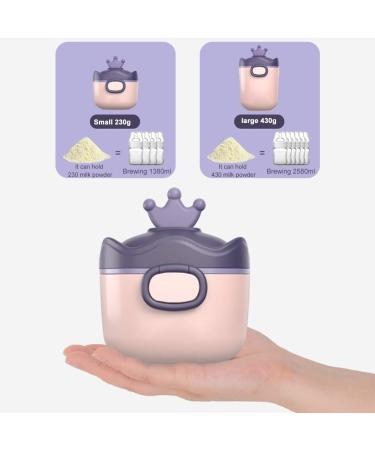 Fiacvrs Baby Milk Powder Dispenser with Spoon - Purple | Detachable & Large Capacity for Easy Feeding - Buy Online on GoSupps.com