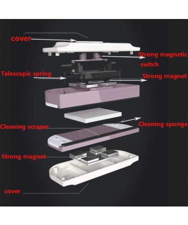 Magnetic Window Cleaner The Double Suitable for Home Office Car 3-28 mm Adjustable Magnet Force Control | Indoor and Outdoor Glass Pane Cleaning - Buy Online on GoSupps.com