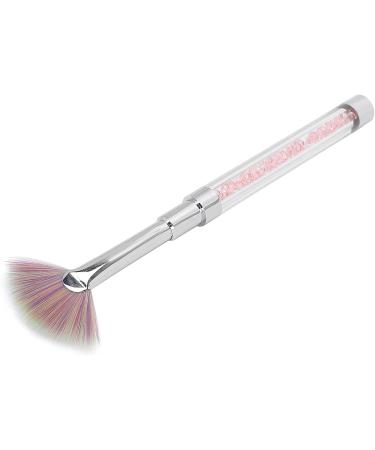 Fan Shape Nail Brush Nylon Hair Rhinestone Decoration Anti Slip Handle Fan Nail Brush Beautiful Practical for Nail Experts for Home - Buy Online on GoSupps.com