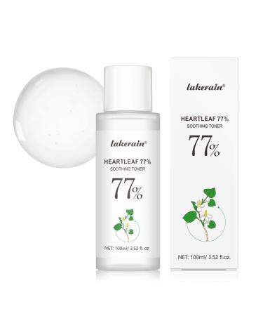 Heartleaf 77% Soothing Toner Deep Moisture Balance and Purifying Ideal for Balancing Oil and Moisture Levels.Calming Skin and Hydrating Heartleaf Toner Cruelty Free & Vegan 3.52FL OZ