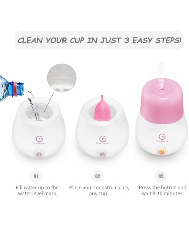 ROSA RUGOSA Menstrual Cup + Steamer Bundle - The Ultimate Feminine Hygiene Solution for Leak-Free Periods - 99.9% Protection - Buy Online on GoSupps.com