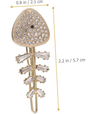 minkissy Fishbone Hairpin Women's Hair Clips Hair Barrettes for Girls Womens Barrettes for Hair Women Hair Accessory Delicate Hairpin Women Hair Clips Miss Side Clip Rhinestones Alloy - Buy Online on GoSupps.com