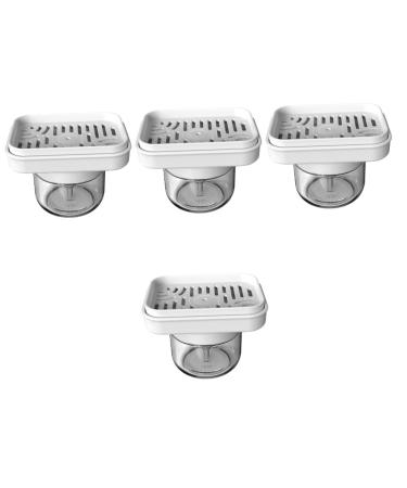 Ciieeo 4pcs Squeeze Bottle Soap Dish Washing Supply Dishwashing Sponge Holder Dishwashing Liquid Dispenser Dishwashing Tool Kitchen Sink Sponge Holder Home Supplies Plastic Dishwasher