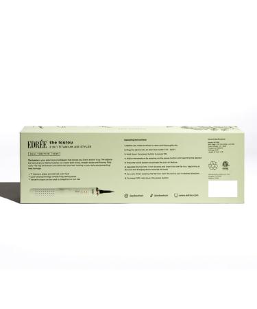 Loulou 2-in-1 Airflow Hair Straightener & Curler | Titanium Plates | Adjustable Heat 330 F-450 F | Cool Shot & 360 Swivel | International Dual Voltage (Sage - Buy Online on GoSupps.com