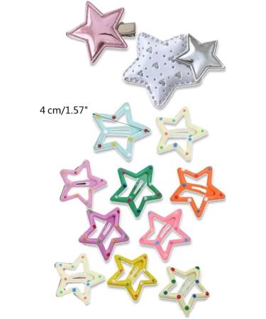 Limtula Colorful Snap Clip Girls Kid Hairpins Ladies HairBun HairPin Metal Hair Clips Star n-slip Hairpins Snap Hairpins Smug 4 pieces - Buy Online on GoSupps.com