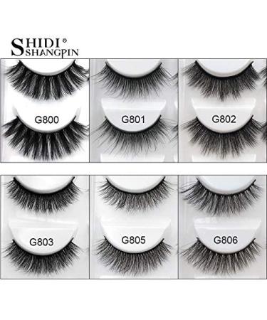 Buy G800 Long 3D False Eyelashes - Natural Look Black Eyelash Extensions for Stunning Makeup - International Shipping Available - Buy Online on GoSupps.com