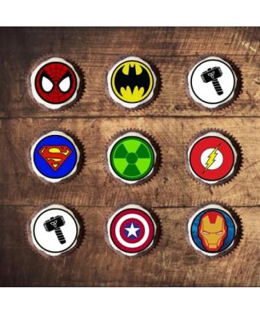 24 PRECUT Superhero Cupcake Toppers Spiderman Cake Decorations Spiderman Cake Topper Edible Superhero Party Decorations Comic Book Edible Cake Topper Avengers Cupcake Toppers - Buy Online on GoSupps.com