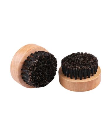 Frcolor 2-Pack Beard Brushes for Men - Soft Round Hairbrush for Mustaches & Dense Beards - Portable Brown & Black - Buy Online on GoSupps.com