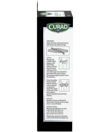 CURAD Back Support with Dual-Pulley System | Adjustable Compression | Size S/M | International Shipping - Buy Online on GoSupps.com