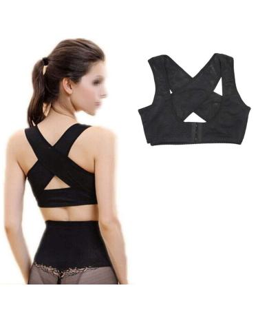 Women Back Brace Support Belt pedic Back Posture Corrector Brace Posture Shoulder Corrector Back Straightener Health Care (Beige S) Better life Black X