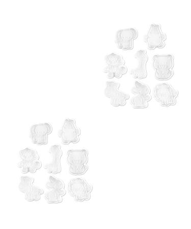 Zerodeko 16 Pcs Cake Spring Form White Outfit Cupcake Cookie Press White Cookie Mold Christmas Baking Tools 7.4X6.7X4CMx2pcs Whitex2pcs