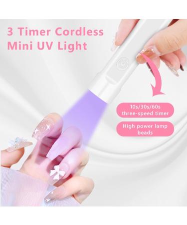 LOPHE Handheld UV Nail Lamp Small UV Lamps for Gel Nails Rechargeable USB Nail Dryer Light with LED Screen and 10s 30s 60s Timer Portable Led Nail Flashlight Gift for Women Nail Art White - Buy Online on GoSupps.com