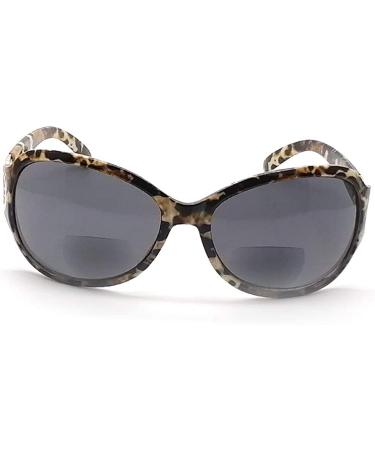 Bifocal Reading Sunglasses for Women - Vintage Street Fashion with Metal Decoration, UV Protection, 2 Pairs Black&Tortoise - Buy Online on GoSupps.com