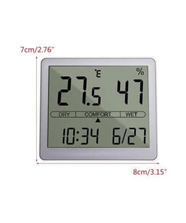 MOMOJIA Digital Thermo-Hygrometer | Indoor Thermometer & Humidity Meter | Accurate Temperature & Time Calendar Display | International Shipping Available - Buy Online on GoSupps.com