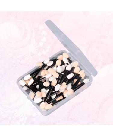KALLORY 50 Pcs Sponge Makeup Applicator Long Eyeshadow Cosmetic Eye Shadow Brush Set Size 1 Black - Buy Online on GoSupps.com