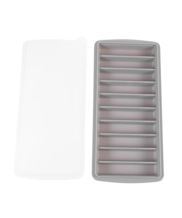 Zerodeko 1pc 10 Silicone Ice Trays Silicone Molds Ice Cube Reusable Silicone Square Mold Ice Maker Tool Bar 24.5X11.5CM Grey