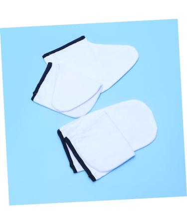 Beavorty Moufles de Paraffine Th rapeutiques en Coton ponge 2 Paires Taille Unique Isolants pour Mains et Pieds Spa Massage Soin Hydratant Blanc Bord Noir - Buy Online on GoSupps.com