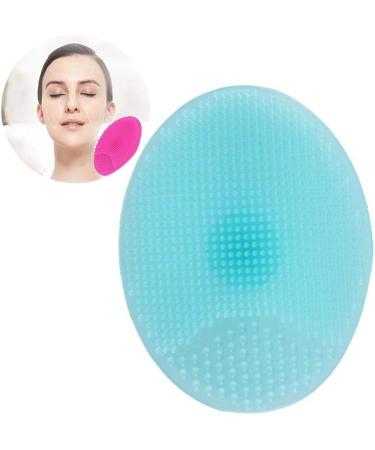 Soft Silicone Facial Cleansing Pads Bathroom Washing Brush Hair Facial Exfoliator Cleaning Scrubber Shower Sponge Blackhead Scrub For Shower Wash (Blue) 1pc - Buy Online on GoSupps.com