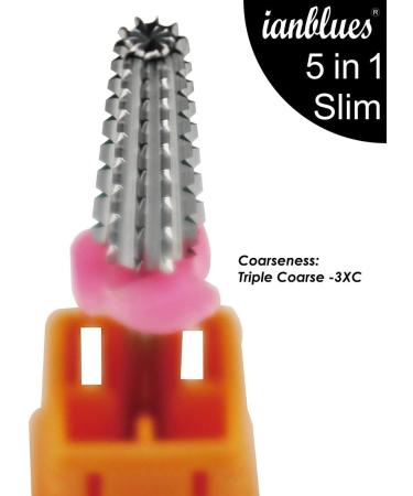 ianblues Multi-function 5 in 1 Nail Drill Slim Edition for Electric Manicure Drill Machine for Left & Right Hands Quick Remove Nail Gel Acrylic Gels Dip Powder (Triple Coarse -3XC) - Buy Online on GoSupps.com