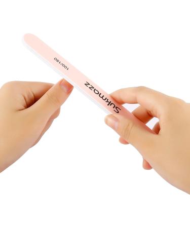 Sukmazz Nail Files Set - 12PCS Professional Double Sided Emery Board Fingernail Buffing Files | Home Manicure 100/180 Grit - Buy Online on GoSupps.com