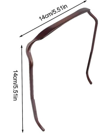 2PCS Square Headbands Curly Thick Hair Large Headband Like Sunglasses Plastic Hair Hoop Hairband Sunglasses Headband Invisible Hair Hoop Hairstyle Fixing Tool Black+Brown - Buy Online on GoSupps.com