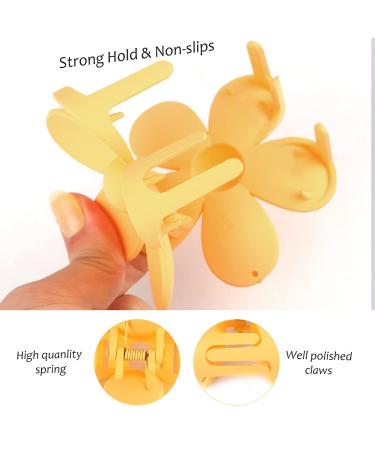 Bmobuo Daisy Flower Claw Clips - Set of 6 | Strong Hold Hair Clips for Women and Girls | Perfect for Thick, Curly Hair | Hawaiian Party Accessories - Buy Online on GoSupps.com