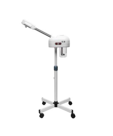 Kanbihao 2-in-1 vertical ozone facial steamer with 4 universal wheels intense jet skin cleansing deep hydration facial steamer for home and beauty salons.