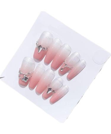 Handmade Long and Short Nail Patches for Artificial Nail Enhancement(Color:19560 Size:S)